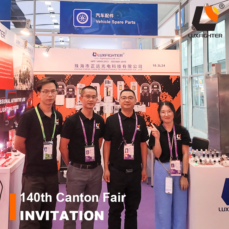 Luxfighter Debut ing Pameran Kanton kaping 140, Nuduhake Produk Lampu LED Otomotif Anyar kanggo Sambungake karo Pembeli Global